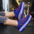 thumbnail image 4 of YAZI Kids Roller Shoes Boy Girl Sneakers with Wheels Become Sport Sneaker with Led for Christmas Birthday Children Show Gift, 4 of 14