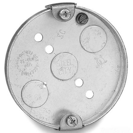 Steel City 56111 Cfb Pre Galvanized Steel Round Ceiling Fan Box With 1 2 Inch Knockouts And Romex Connector Drawn Construction By Thomas Betts