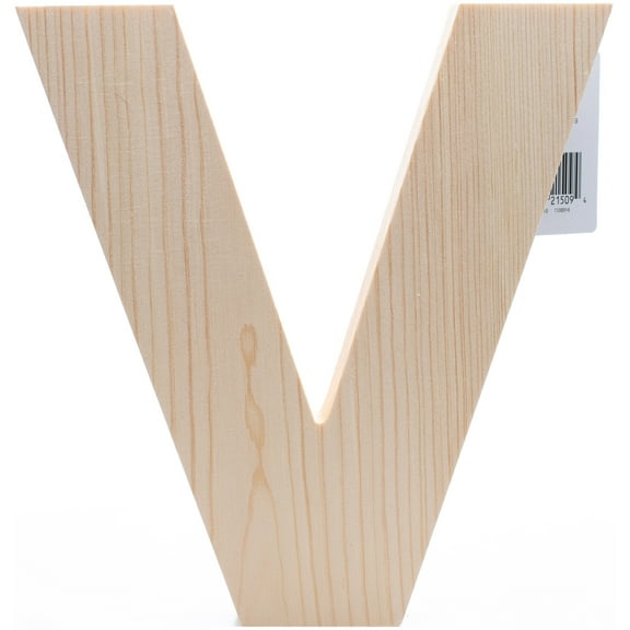 Hampton Art Chunky Wood Letter 8"-V
