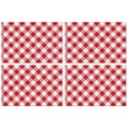 thumbnail image 1 of Napperons pour Table à Manger Été à Carreaux Pique-Nique BBQ Napperon de Table Napperons de Table pour Thés Décorations de Mise de Table de Souper - Ensemble à Carreaux Rouge de 4, 1 of 7