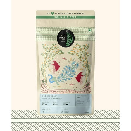 Blue Tokai Coffee French Roast - Dark Roast ( French Press ) 340 g | Made with 100% Specialty Grade Arabica Freshly Roasted Ground Coffee (18 Oz)