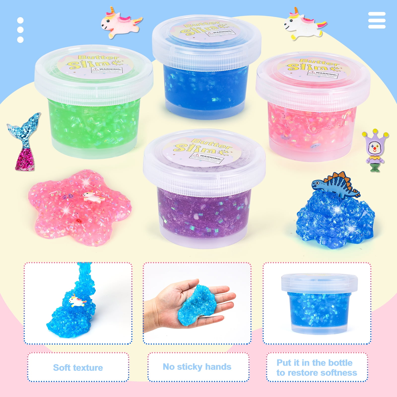 Boy Toys Crunchy Slime Making Kits for Girls Ages 8-12 Kid 6 7 8 9 10 Year  Old Girl Gifts: Kids Birthday Presents for 5-11 Year Old Girls Party Favors  Jelly DIY