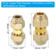 thumbnail image 2 of Uxcell 2pcs Pipe Extension Joint Connector Set for Copper Pipe Dia 1/4" and 3/8", 2 of 8