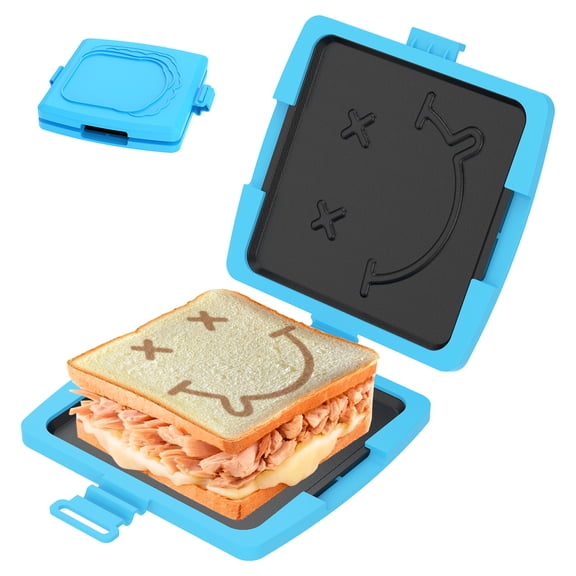 Austok Microwave Sandwich Maker Portable 3 Minute Microwave Toastie Grill Safe Panini Press Dishwasher Safe for Travel Office Dorm RV