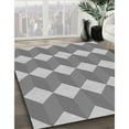 thumbnail image 3 of Ahgly Company Machine Washable Indoor Rectangle Transitional Silver Gray Area Rugs, 8' x 12', 3 of 7