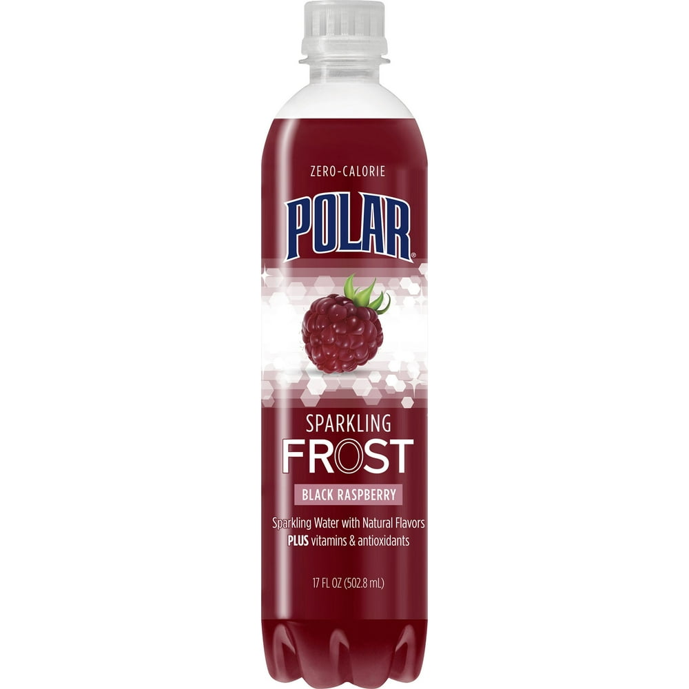 Polar Sparkling Frost Water, Black Raspberry, 17 Fl Oz, 12 Count