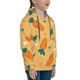 thumbnail image 3 of Fotbe Love Carrot Pattern Youth Pullover Hooded Sweatshirt, Boys Hoodie, Kangaroo Pocket Hoodie for Kids Girls -Small, 3 of 6