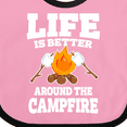 thumbnail image 4 of Inktastic Life is Better Around The Campfire Boys or Girls Baby Bib, 4 of 4