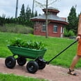 thumbnail image 2 of Garden cart Dump Truck with air Wheel for Gardens, Farms, etc (Green), 2 of 14