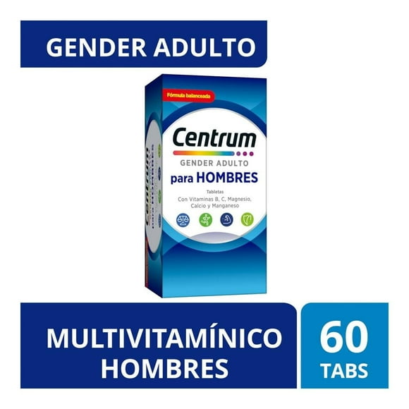 Multivitamínico Centrum Gender +50 para hombres 60 tabletas