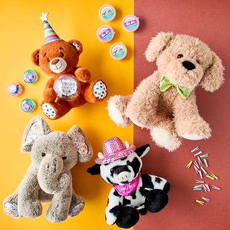 LIGHT-UP SINGING BEAR PLUSH TOY, TAN, 9″, BY WAY TO CELEBRATE