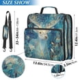 thumbnail image 3 of Water-Resistant 3-Ring Binder Organizer with Multiple Pockets Zipper Binder Bag for Office Beautiful Glowing Deer, 3 of 8