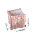 thumbnail image 3 of CuiLiyq Quilted Fabric Desktop Storage Basket for Home and Office Organization, for Stationery and Cosmetics, Folding Storage for Gifts Home Decoration, 5.7" x 5.5" x 5.5" (D), 3 of 5