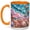 Orange, variant on Stained Glass Beach Coffee Mug, Seashell Starfish Mug, Ceramic Cup