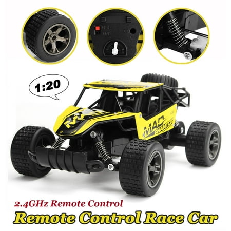 Rc Monster Truck Racing 1:20 2.4G Remote Control Off-Road Monster Truck High Speed RC Buggy Race Car Yellow Toy Valentine Christmas Gift ()