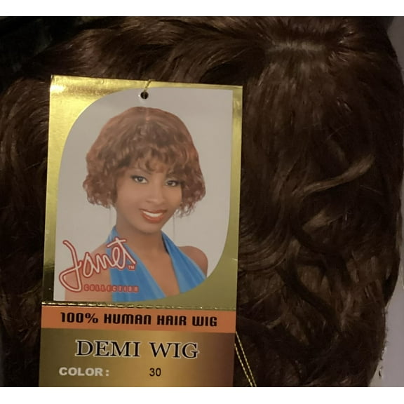 JANET COLLECTION 100% HUMAN HAIR WIG-  STYLE: DEMI WIG / Color #30