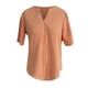 thumbnail image 5 of Vestidos Casuales Para Mujer, Blusas De Mujer De Moda Suéter informal de lino para mujer, de manga corta, con cuello en V y cuello alto, multicolor, 5 of 5