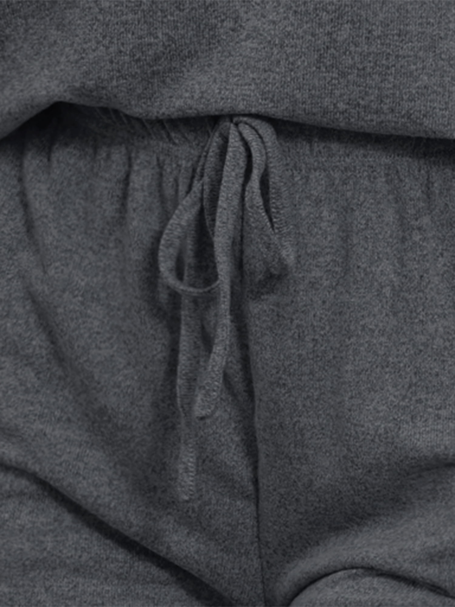 DARING DIVA Women's Long Sleeve Elastic Waistband Top and Shorts Loungewear XS Dark Gray