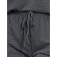 thumbnail image 5 of DARING DIVA Women's Long Sleeve Elastic Waistband Top and Shorts Loungewear L Dark Gray, 5 of 7