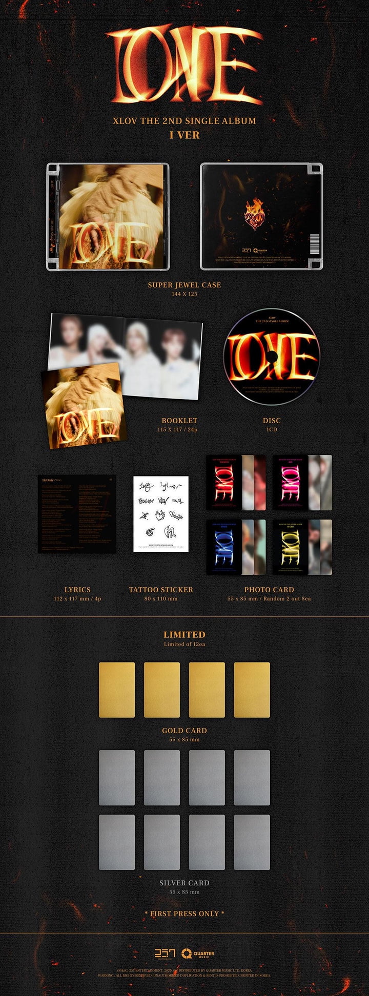 XLOV - [I ONE] 2nd Single Album 1 (ONE) Version - Walmart.com