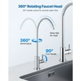 thumbnail image 4 of Stainless Steel Lead-Free High Arc Reverse Osmosis Faucet with Solid Brass Valve, Brushed Nickel Filtered Water Faucet for Kitchen Sink, Bar Counter & Cafe Shop, 4 of 11
