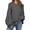 Dark gray, variant on Spring Autumn Women Solid Crew Neck Casual Loose Batwing Sleeve Knit Sweater