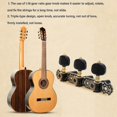 thumbnail image 3 of Afinadores de guitarra clásica vintage, cabezal de máquina de 3 l, negro con tornillo dorado, 3 of 5