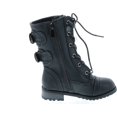 thumbnail image 6 of Link Mango-61KA Baby Girls Combat Lace Up Boots Black Toddler, 6 of 7