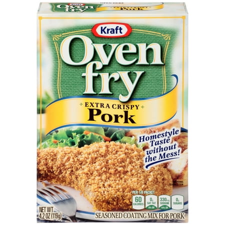 (3 Pack) Kraft Oven Fry Extra Crispy Seasoned Coating for Pork, 4.2 oz (Best Spices For Pork Tenderloin)