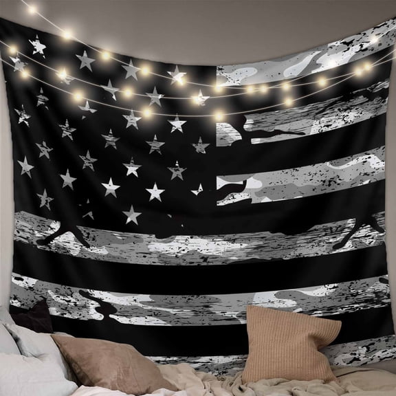American Rustic Flag,Tapestry for Bedroom Wall Hanging Tapestry,Independence Day USA Star Stripes Flag Ceiling Backdrop Tapestries Poster Blanket Wall Decor for Teens Room Living Room Dorm 55" x 73"