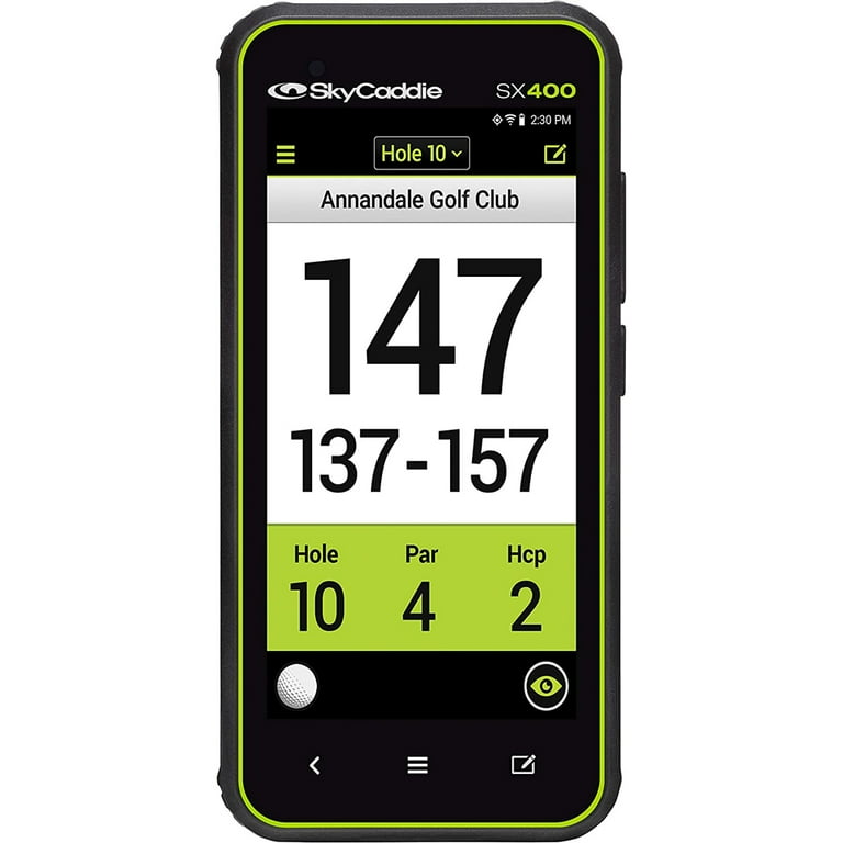 SkyCaddie SX400 Handheld Golf GPS with 4 inch Touch Display Black