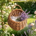 thumbnail image 5 of Linnome Woven Flower Basket Handmade Natural Rattan Flower Pot Hangable Planter for Home Garden Wedding Indoor Outdoor Decor Brown#03, 5 of 9