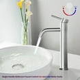 thumbnail image 2 of Brushed Nickel Tall Bathroom Faucet, Single Handle Vessel Sink Faucet with 1.5 Gpm Flow Rate, 2 of 5