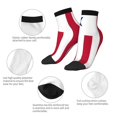 thumbnail image 4 of Women Men Athletic Socks Flag Of Liberian Cushioned Quarter Ankle Socks, 4 of 7