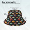 thumbnail image 4 of Daiia Retro Video Game Pattern Bucket Hat - Trendy Cotton Sun Hat for Beach, Golf, Fishing - Fun Outdoor Vacation Boonie for Men and Women, 4 of 9