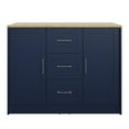 thumbnail image 3 of Twin Star Home 46" Traditional Kitchen Island with Butcher Block Top, Insignia Blue, 3 of 8