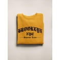 thumbnail image 3 of Brookln Gothic Font Sweatshirt Men -Image by Shutterstock, Male Small, 3 of 4