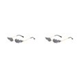 thumbnail image 1 of Qarigey Gafas de sol elegantes, creativas, prácticas, portátiles, diseño único, marco de PC para fiesta de baile sin montura para Gris oscuro 2Conjunto, 1 of 6