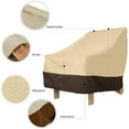 thumbnail image 3 of NEW 4 Pack Patio Adirondack Chair Cover 31X33X36 Inch Heavy Duty Outdoor 420D, Waterproof Outdoor, Beige, 3 of 7