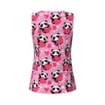 thumbnail image 5 of Fotbe Panda Heart Valentine Womens Loose Fit Casual Flowy Slim-Fit Tank Tops Athletic Round Neck Trendy Sleeveless Summer Tops for Gym and Yoga-Large, 5 of 9