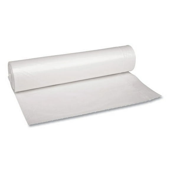 Low Density Repro Can Liners, 45 Gal, 1.1 Mil, 40" X 46", Clear, 10 Bags/roll, 10 Rolls/carton | Bundle of 2 Cartons