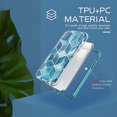 thumbnail image 4 of Case for Apple iPhone 11 Case 6.1 Inch,Dual Layer Hybrid Bumper Clear Cute Navy Blue Marble Design Soft TPU+Hard Back Heavy Duty Anti-Scratch Shockproof Protective Phone Case - Blue/Marble., 4 of 7