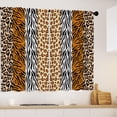 thumbnail image 5 of Leopard Cheetah Print Kitchen Curtains Brown Orange Wild Animals Printed Bathroom Window Curtains Treatment Drapes Leopard Texture Room Decor Cafe Small Bedroom Short Curtains 26x36 Inch, 5 of 6