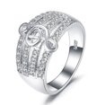 thumbnail image 5 of Anillo de notas musicales, moderno y creativo, con diamantes de plata (talla 9), 5 of 5