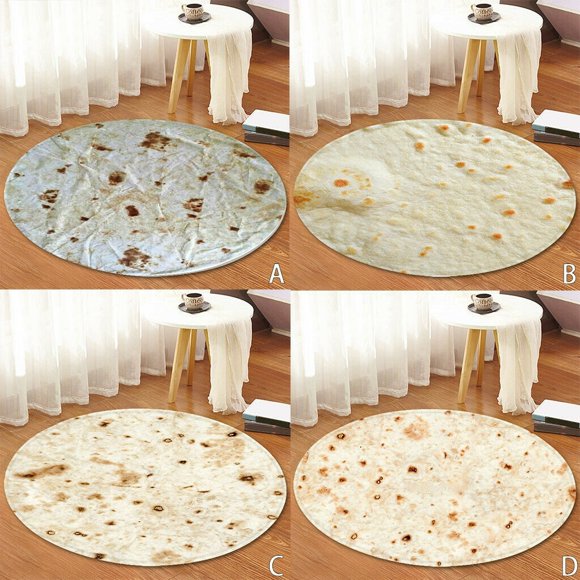 Funny 60CM Tortilla Blanket Burrito Blanket Corn and Flour Tortilla Throw