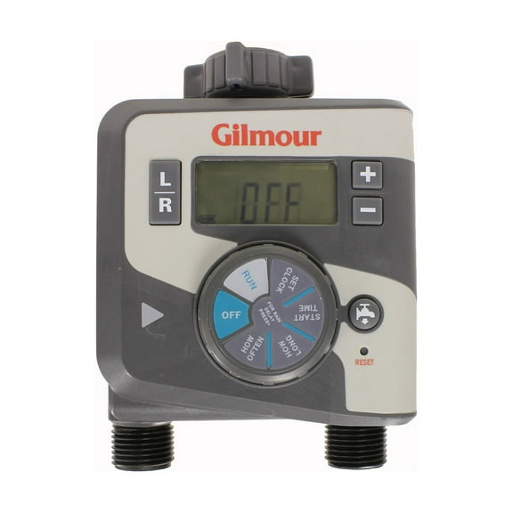 Gilmour 1-Dial Dual Outlet Hose Faucet Watering Timer - 400GTD