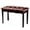 Mahogony, variant on Wooden Double/Duet Piano Bench with Storage and Thick Cushion Faux Leather Padded Piano Stool Artist Duet Seat- Black