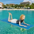 thumbnail image 4 of Costway 3-Layer Tear-Resistant Foam Floating Pad Island Water Sports Relaxing Orange Blue, 4 of 10