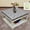 Gray White, variant on Cairona Fabric 30-inch Tufted Shelved Ottoman, Multiple Colors