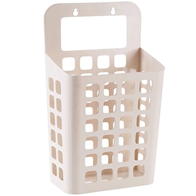 Injueey Cesta apilable de plástico Almacenamiento de organizador de lavandería de cocina Almacenamiento y organización del hogar beige